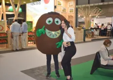 The big kiwi was promoting kiwis from Portugal near the Portuguese stands